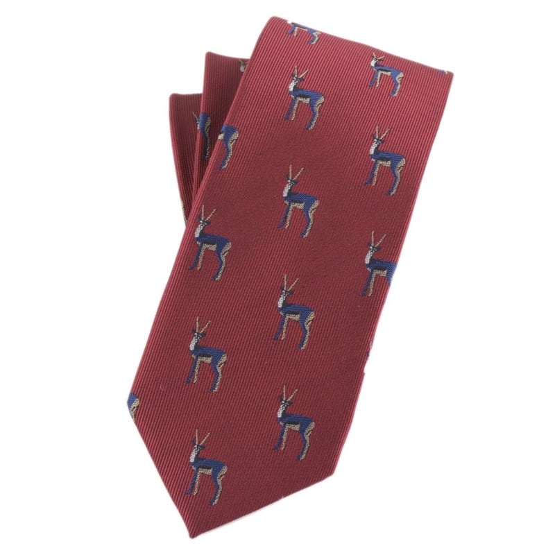 Secdtie Men Boys Dark Red Silk Elegant Neck Novelty Ties Tibetan Antelope Best Tuxedo Formal Wedding Dress Neckties for Boyfriend Gift - Image 3